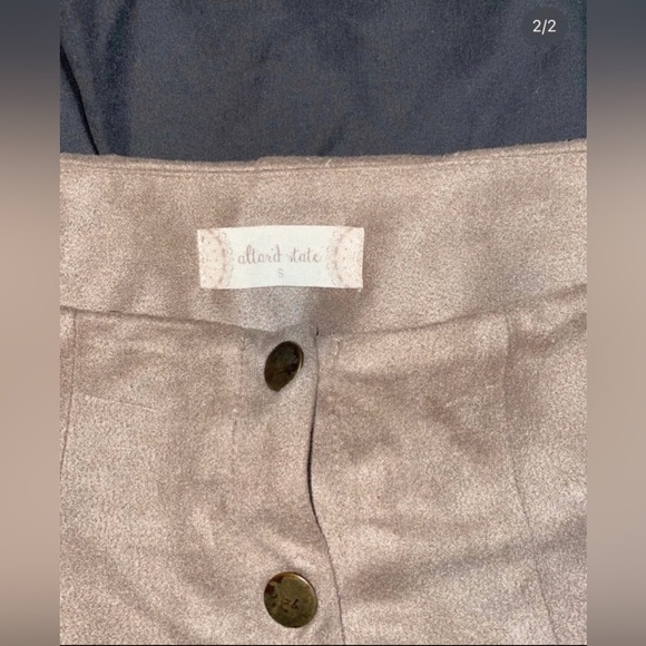 Soft velvet button up skirt - Picture 2 of 2